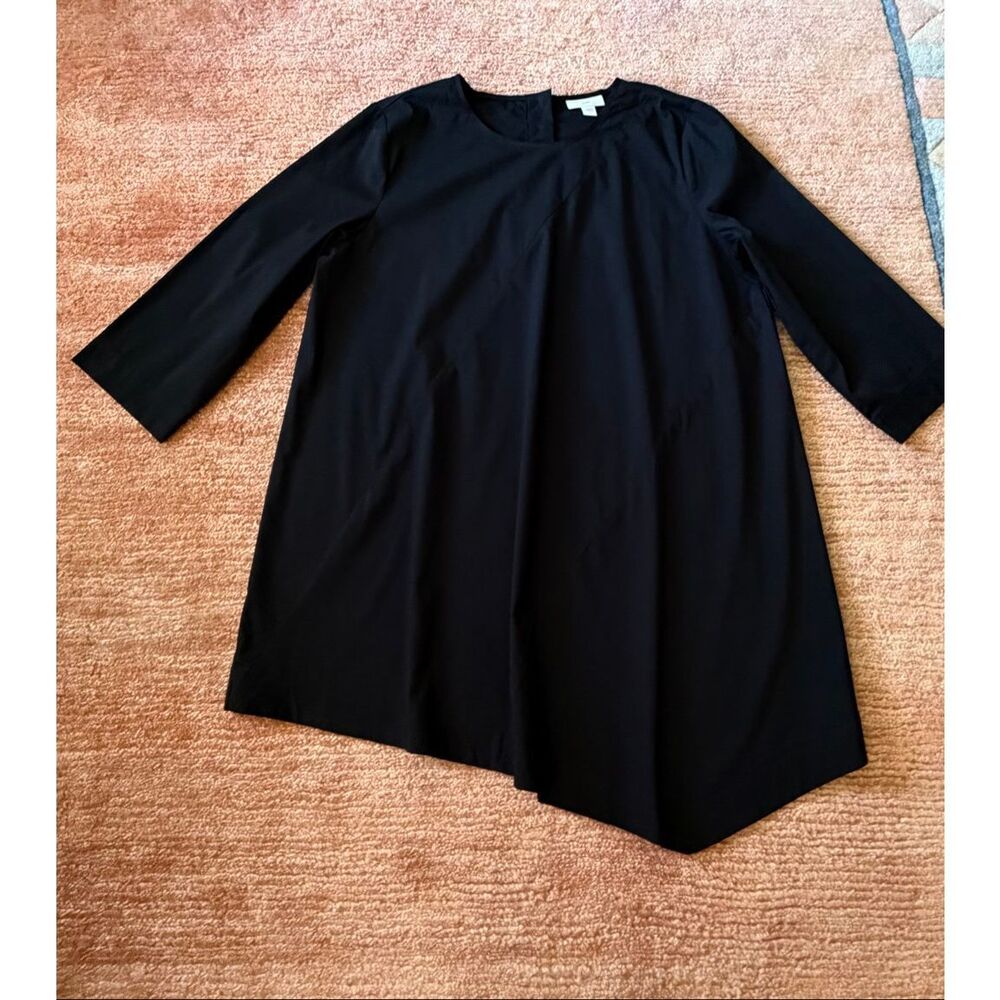 J. Jill Black Asymmetrical Tunic Dress Size S